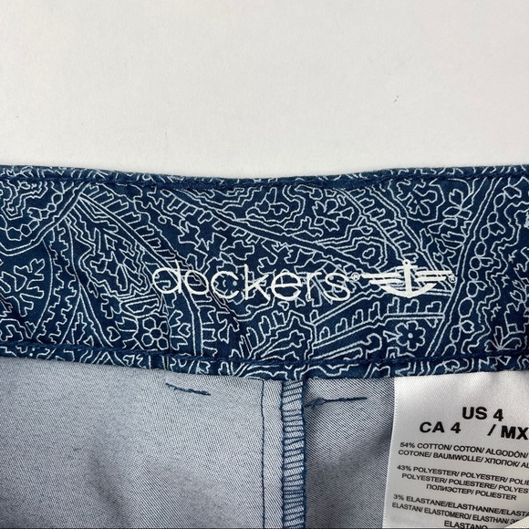 Dockers Navy Paisley Ankle Pants - Picture 2 of 11